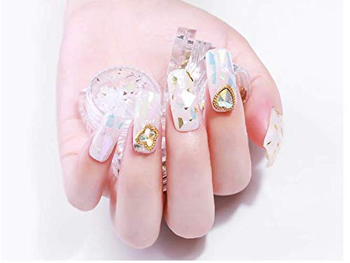 WOIWO 6 Boxes Irregular Nail Art Glitter Ice Mylar Shell Foil Slice Sequins, Nail Art Decoration Tools - BeesActive Australia