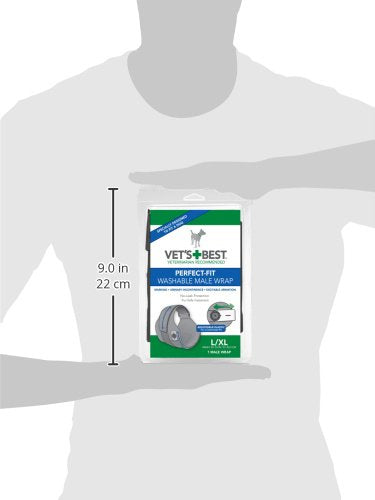 Vet's Best Washable Male Dog Diapers | Absorbent Male Wraps with Leak Protection | Excitable Urination, Incontinence, or Male Marking | 1 Reusable Dog Diaper Per Pack LG/XL - BeesActive Australia