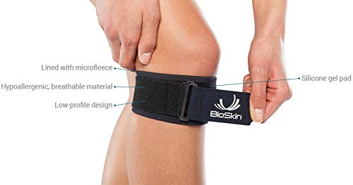Adjustable Hypoallergenic Knee Strap with Gel Cushion for Patella Tendonitis, Osgood-Schlatter, and Patellofemoral Pain Relief - by BioSkin (L-XXL) L-XXL - BeesActive Australia