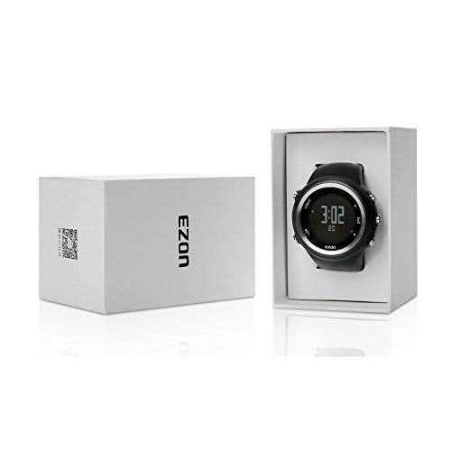 EZON GPS Running Watch with Speed Distance Pace Alarm and Calorie Counter and Stopwatch for Men T031B01 Black - BeesActive Australia