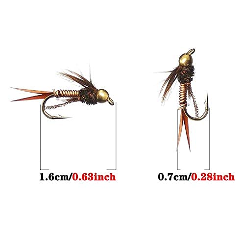 OutdoorFishing Flies Nymph Assortment Trout Fishing Flies (24-48Pcs) 24Pcs/Box - BeesActive Australia