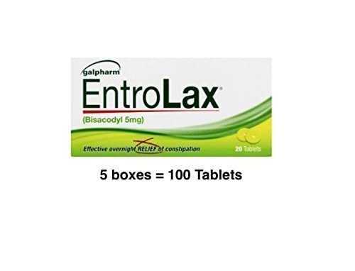 GALPHARM Entrolax (Bisacodyl 5mg) Effective overnight relief of constipation - 100 tablets - BeesActive Australia