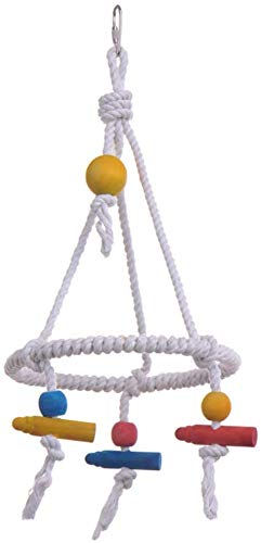 Litewoo Parrot Swing Toy Colorful Cotton Rope Bird Chew Toy for Play and Grooming for Small to Medium Birds Budgie Parakeet Cockatiel Macaw Parakeet Conure Lovebird Swing 3 - BeesActive Australia