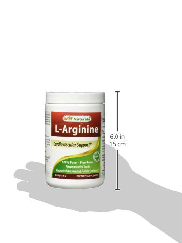 Best Naturals L-Arginine Powder 1 Pound - Pure Pharmaceutical Grade Free Form - Best Amino Acid Arginine Supplements for Women & Man - Promotes Circulation and Supports Cardiovascular Health - BeesActive Australia