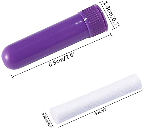 YANGWEN Essential Oil Inhaler Tubes,Essential Oil Aromatherapy Nasal Inhalers Tubes Refillable Inhaler Stick with Wicks,7 Colors - BeesActive Australia
