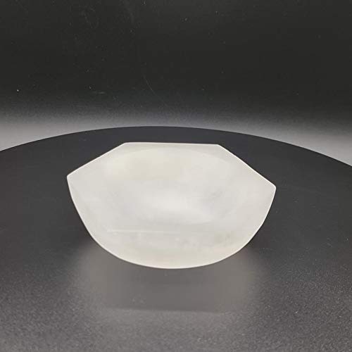Selenite Bowl (Hexagon, Oval, Moon) Cleansing Bowl, Cleansing, Charging, Meditation, Energy, Crystal, Healing (Hexagon) Hexagon - BeesActive Australia