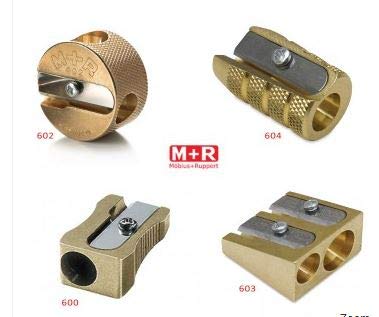 Mobius + Ruppert (M+R) Brass Pencil Sharpener - choose from 4 shapes! Made in Germany - finest in the world! (600 - Single Wedge) 600 - Single Wedge - BeesActive Australia
