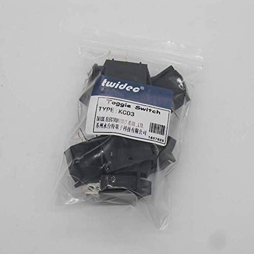 Twidec/5Pcs Rocker Switch 2 Pins 2 Position ON/Off AC 15A/125V 20A/250V SPST Car Boat Black Rocker Switch Toggle（Quality Assurance for 1 Years）KCD3-101 - BeesActive Australia