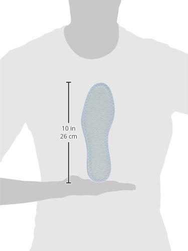 pedag pedag Deo Fresh Natural Terry Cotton & Sisal Insoles, Handmade in Germany, Fully Washable, Perfect for Keeping Feet Dry and Fresh in The Summer, US W8 / EU 38, Pale Blue, 1 Pair US L8/EU38 White - BeesActive Australia