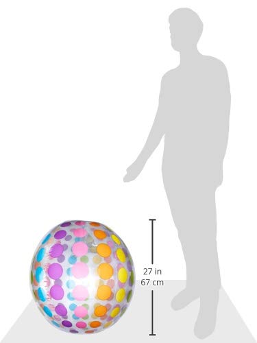 [AUSTRALIA] - Intex Jumbo Inflatable 42" Giant Beach Ball - Crystal Clear with Translucent Dots, 1 Pack 