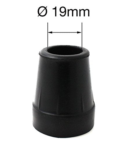 Qty 4X: 19mm 3/4" Black Rubber Ferrules for Walking Sticks and Canes by Lifeswonderful® - BeesActive Australia