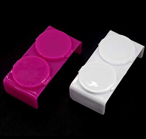 LASSUM 2PCS Double Cup Plastics Nail Art Cup Bowl Soaking Dish Dappen Dish with Lids for Mixing Acrylic Powder Liquid - BeesActive Australia