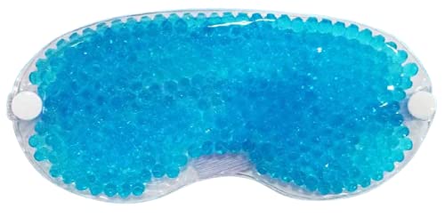 Cooling Eye Mask GLAMZA� Reusable Hot Cold Gel Bead Eye Mask for Dark Circles, Puffy Eyes, Migraine, Headache - Blue - BeesActive Australia