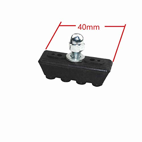 LKERLAN 2 Pairs (4 Pieces) Bike Cycle Bicycle Rubber Brake Pads No-Noise No-Skid, 40mm (Black) - BeesActive Australia