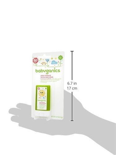 Babyganics SPF 50 Travel Size Baby Sunscreen Stick UVA UVB Protection | Water Resistant |Non Allergenic, 2 Pack 0.47 Ounce (Pack of 2) - BeesActive Australia