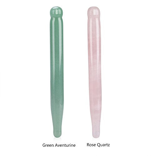 Natural Stone Acupressure Stick Crystal Stick Chopsticks Acupuncture Sticks Special Experience, 12 cm(rose quartz) Rose Quartz - BeesActive Australia