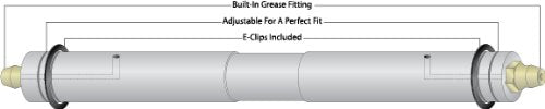 [AUSTRALIA] - SeaSense Roller Shaft with Grease Fitting 5/8 X 13 1/2-Inch 