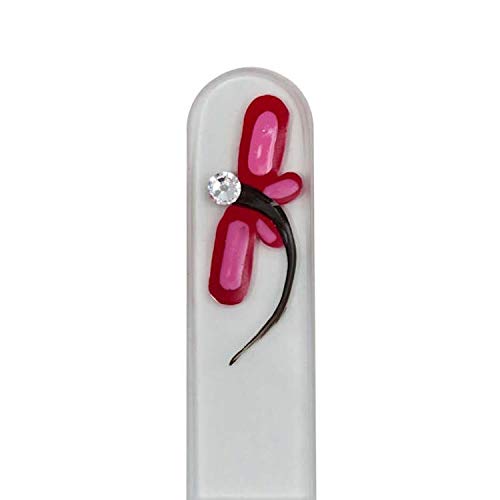 Dragonfly with Crystal Hand Painted Genuine Czech Republic Crystal Nail File with Matching Acrylic Case - Medium - BeesActive Australia