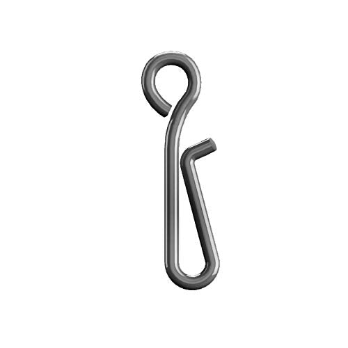 JJZS 100pcs Fast Fishing Swivel Snap Clips Stainless Steel Hanging Snap Quick Lock Hook Link Clips Rigging Link Clips Safety Decoy Swivels Snap Size 0-6 0#_10mm - BeesActive Australia
