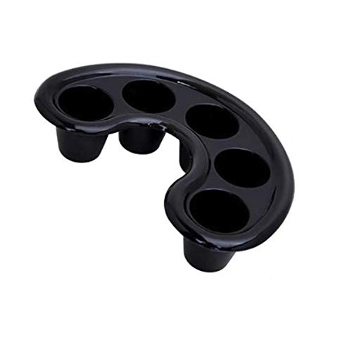LASSUM 2 Pieces Nail Art Tips Hand Soak Bowl Tray Manicure Soaking Remover Tool, Black & Pink - BeesActive Australia