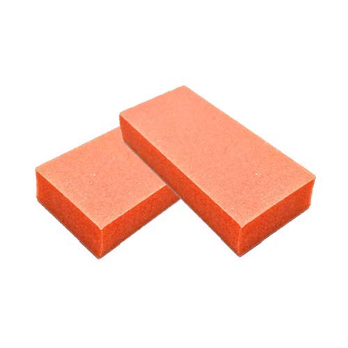 BNP Mini Buffing Block Orange 100/120 Grit Double-Sided For Manicure Pedicure (1.5 inches L x 1 inches W x .5 inches H) 50 Count - BeesActive Australia