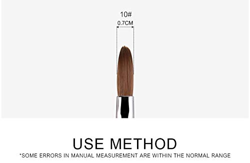 Rolabling Nail Art Brush Acrylic Brush Nail Pen with Symphony Diamond Handle Manicure Design Nail Art Tool (10#) 10# - BeesActive Australia