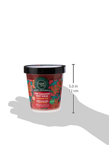 Organic Shop Body Desserts Strawberry Jam Deep Cleansing Body Scrub, 450 ml Raspberry,Strawberry 450 ml (Pack of 1) - BeesActive Australia