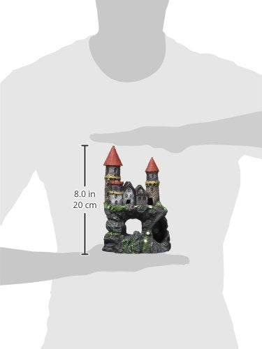 Penn-Plax Age-of-Magic Enchanted Castle Aquarium Decoration – Safe for Freshwater and Saltwater Fish Tanks – Medium - BeesActive Australia
