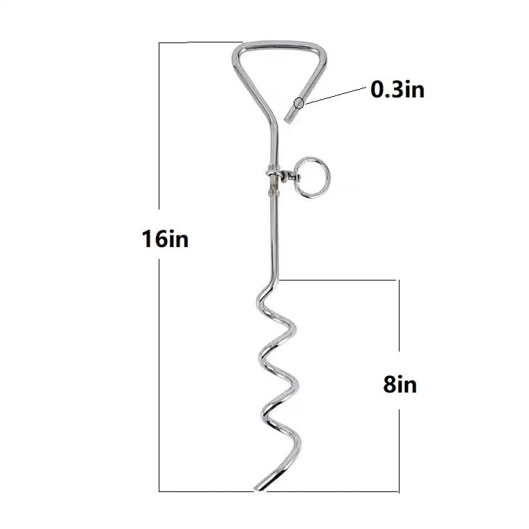 lifstar 20ft Dog Running Leash with 16in Dog Stake, Dog Training Lead Vinyl Coated Chew Proof Steel Cable Tie Out, Safe Pulling Strength 150lbs 1 stake only - BeesActive Australia