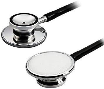 Valuemed Pro Double Dual Head Black Tube Stethoscope Doctor Nurse EMT Vet Medical Health Care (Black) - BeesActive Australia