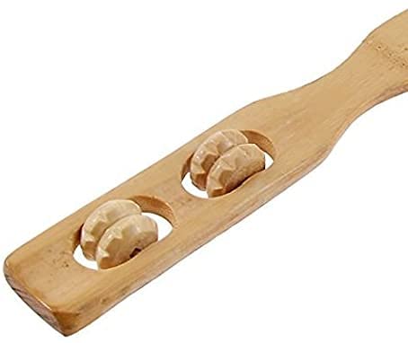 Wooden Bamboo Massager Back Scratcher with Body Stick Roller for Neck/Back/Shoulder Massage Great Gift HTUK - BeesActive Australia