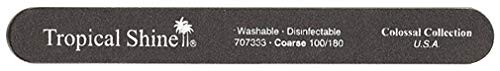 Tropical Shine Nail File Colossal Black File 100/180 (Coarse/Medium) 8 1/2 in x 1 in Large Size (707333) - BeesActive Australia