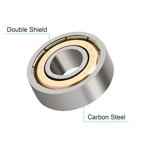 608 ZZ Ball Bearings, Skate Bearings Double Shielded Miniature Ball Bearings for Skateboards, Inline Skates, Scooters ABEC 7 Bearing (8mm x 22mm x 7mm) 4PCS 4 - BeesActive Australia