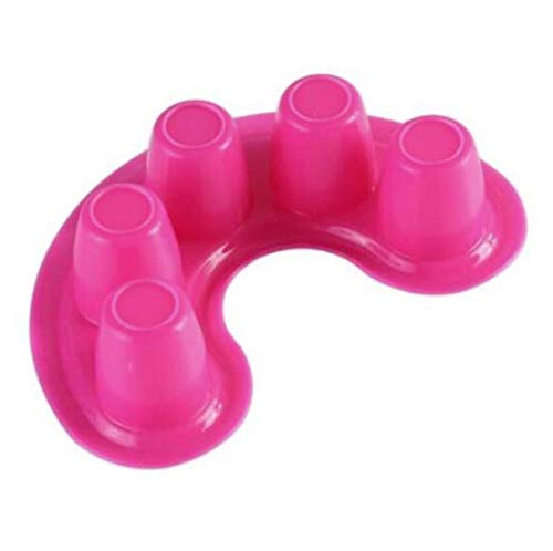 LASSUM 2 Pieces Nail Art Tips Hand Soak Bowl Tray Manicure Soaking Remover Tool, Black & Pink - BeesActive Australia