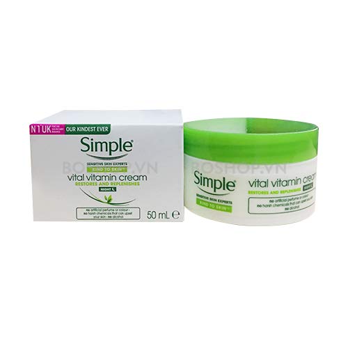 Simple Kind to Skin Vital Vitamin Night Cream (50ml) - BeesActive Australia