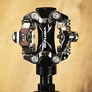 Venzo MTB Mountain Bike Sealed Clipless Pedals Compatible with Shimano SPD Type Cleats SM-SH51 MTB Shoes - Easy Clip in - BeesActive Australia