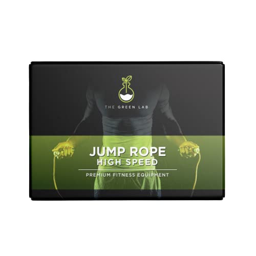 The Green Lab Premium Professional fast Jump rope set for fitness workouts at home or gym, adjustable, cardio, boxing, crossfit, endurance training, jumping exercises with a comfortable grip - BeesActive Australia