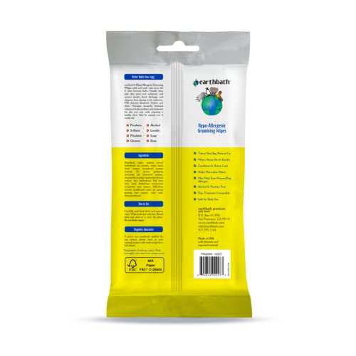 earthbath All Natural Hypo-Allergenic Grooming Wipes Pack of 1 - BeesActive Australia