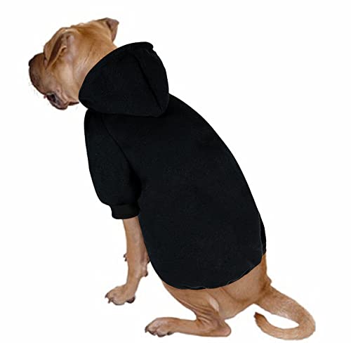 Blank Dog Sweatshirt Pet Hoodie for Dogs Doggie Clothes Large Black - BeesActive Australia