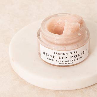 French Girl Rose Lip Polish Scrub 1 oz/ 30 mL, Lip Exfoliator, Clean, Organic, Vegan, Sugar Scrub, Shea Butter for Dry Lips, Moisturizing Lip Hydration Pink - BeesActive Australia