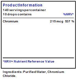 Metabolics Ionic Chromium Liquid | Nothing Added | 100ml Bottle | Trace Mineral Liquid - BeesActive Australia