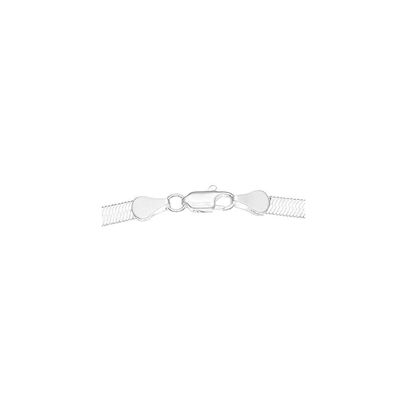 Verona Jewelers Sterling Silver 4.5MM Flexible Flat Herringbone Chain Necklace Men Women 16, 18, 20, 22, 24 Inch 925 Made in Italy 17.0 Inches - BeesActive Australia