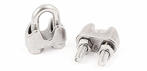 SamIdea Pack of 5, 8mm 5/16-inch Stainless Steel Wire Rope Cable Clamp Clips - BeesActive Australia