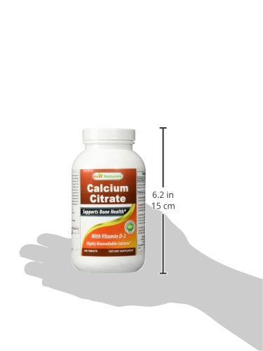 Best Naturals Calcium Citrate with Vitamin D-3 240 Tablets (240 Count (Pack of 1)) 240 Count (Pack of 1) - BeesActive Australia