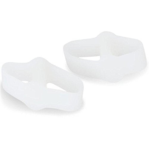 PEDIMEND Silicone Gel Toe Separator With 2 Holes | Toe Separator For Overlapping Toes | Bunion Protector | UNISEX | Foot Care (Double Loop Toe Separator, 1PAIR - 2PCS) Double Loop Toe Separator 1 Pair (Pack of 1) - BeesActive Australia