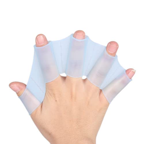 KDDOM 1 Pair Silicone Swimming Hand Webbed Silicone Swim Gear Fins Hand Webbed Flippers for Snorkeling - BeesActive Australia