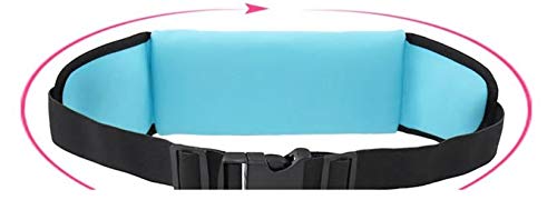 Running Belt Lightweight with Zipper Front Pouch and Convenient Headphone Hole, Side Compartment and Water Bottle Holder. Holds 6-inch Smartphone in Case. Black - BeesActive Australia