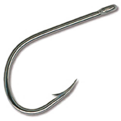 Mustad Ultra Point 2X Fine Wire Kirbed Point Big Gun Open Eye Siwash Hook (Pack of 6), Black Nickel, Size 3/0 - BeesActive Australia