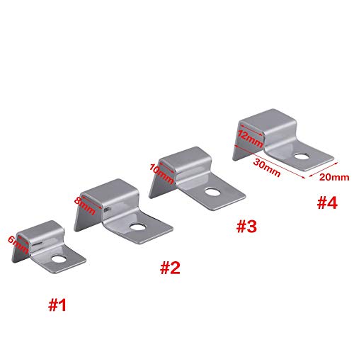 4 Size 4Pcs Stainless Steel Aquarium Fish Tank Glass Cover Support, Stainless Steel Fish Tank Cover Holder Anti-Slip Fish Tank Holders Aquarium Accessories Universal Lid Clips 12mm - BeesActive Australia