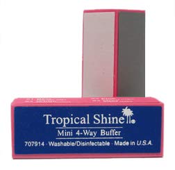 Tropical Shine Nail File 4-Way Buffer Mini-Block (Medium/Fine - Smooth/Shine) Block Size: - 1" x 1" x 3" (707914) - BeesActive Australia
